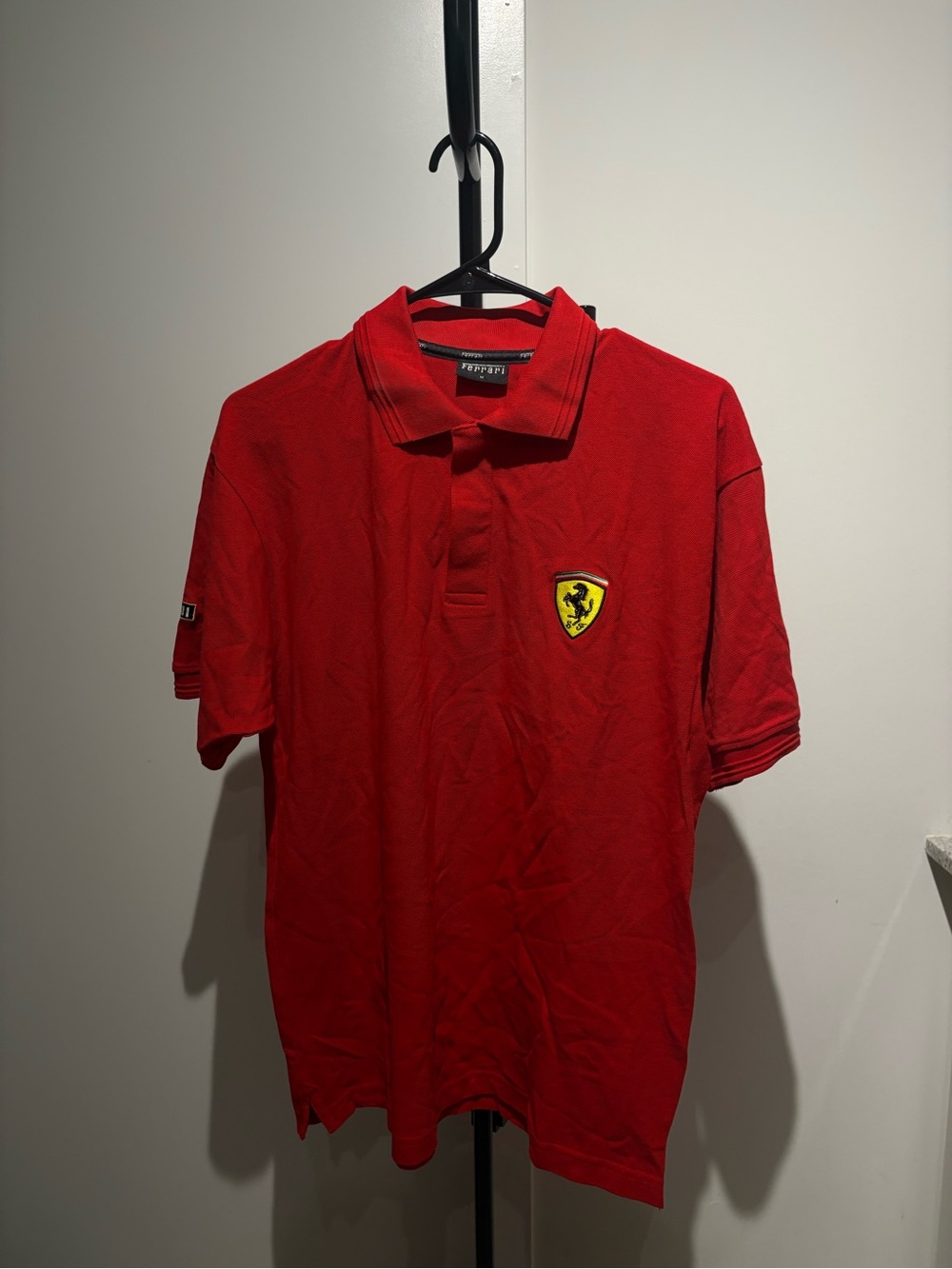 Ferrari Red Polo with Shield Patch